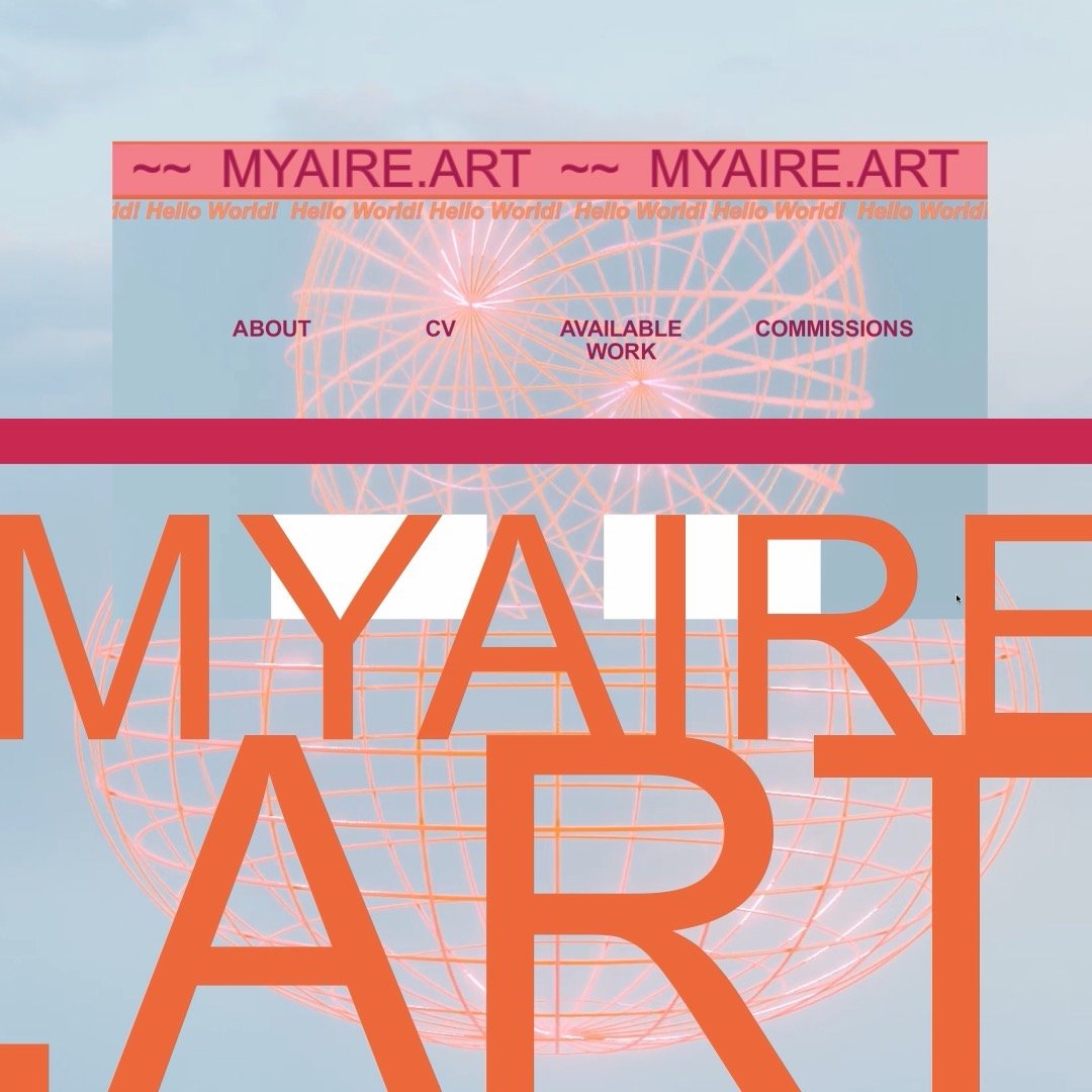 Website design for the talented and wonderful @myaire.art