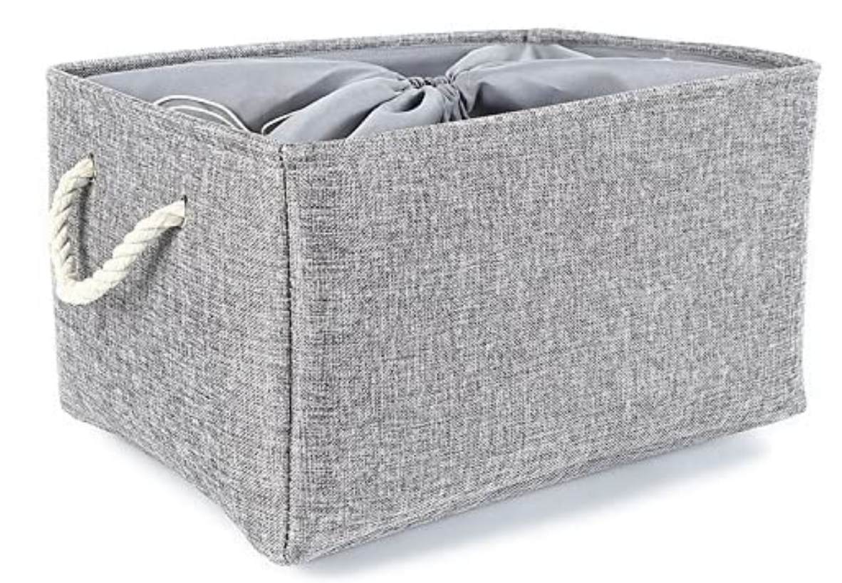 Large Grey Linen Bin