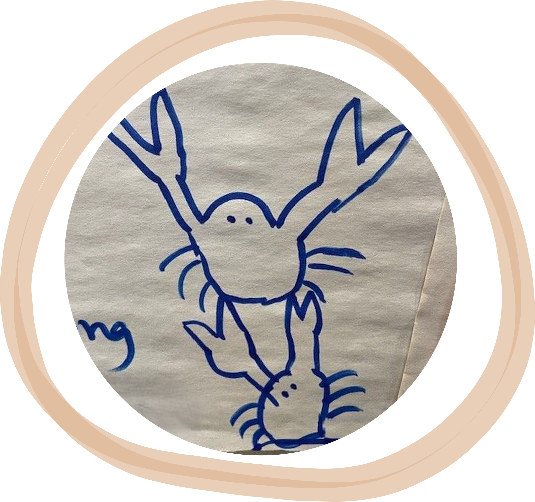 A drawing by a participant in our Lateral Violence to Lateral Kindness workshop, showing how crabs in the bucket can help lift eachother rather than pull them down