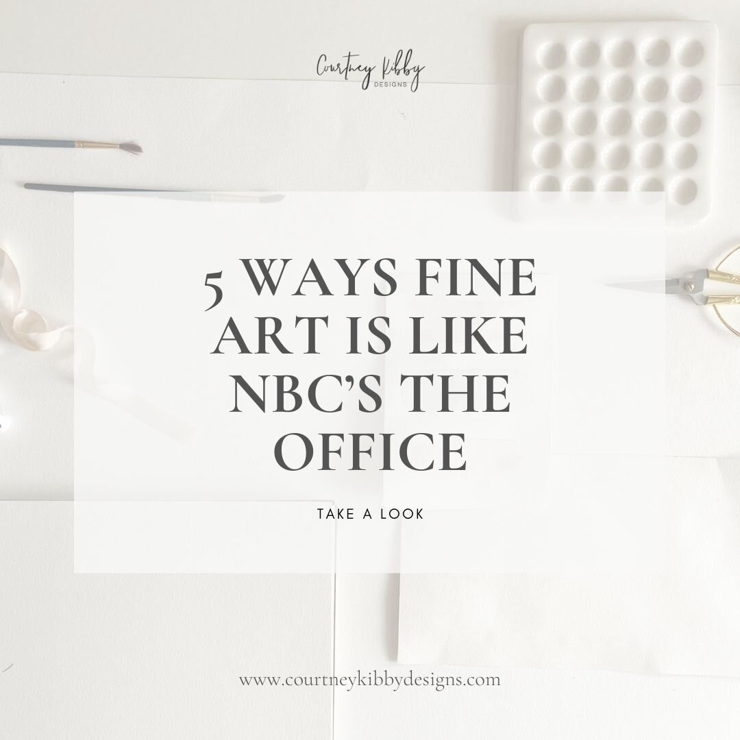 5 ways fine art is like nbc’s the office, by courtney kibby designs artist and live wedding painter