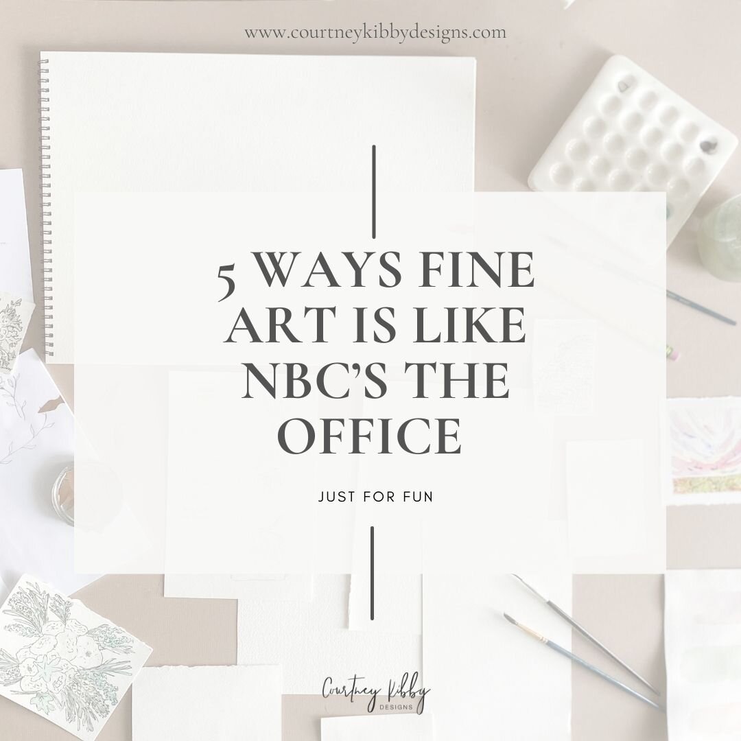 5 ways fine art is like nbc’s the office, by courtney kibby designs artist and live wedding painter