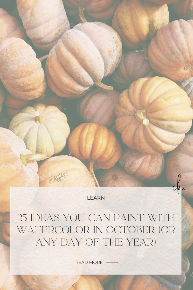25 IDEAS TO PAINT WITH WATERCOLOR IN OCTOBER, COURTNEY KIBBY DESIGNS,PUMPKIN PATCH PHOTO