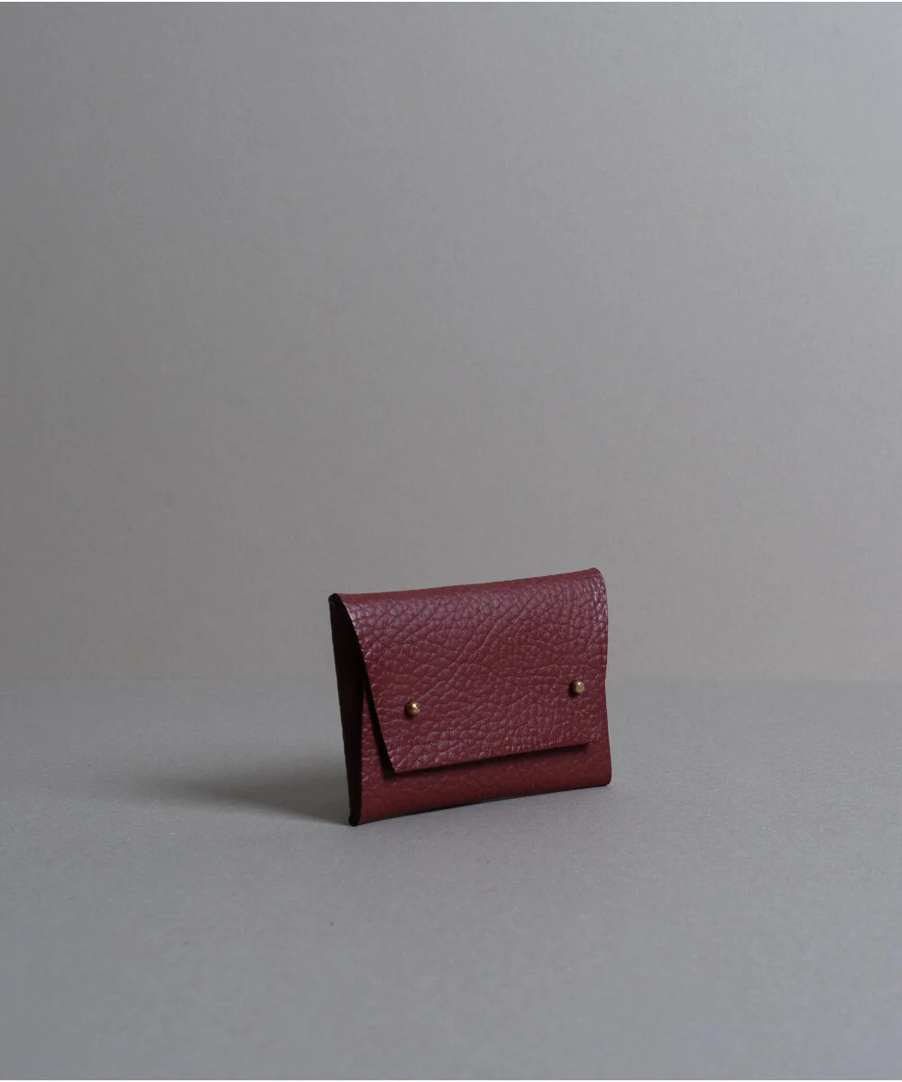 Wallet Red Grainy Leather