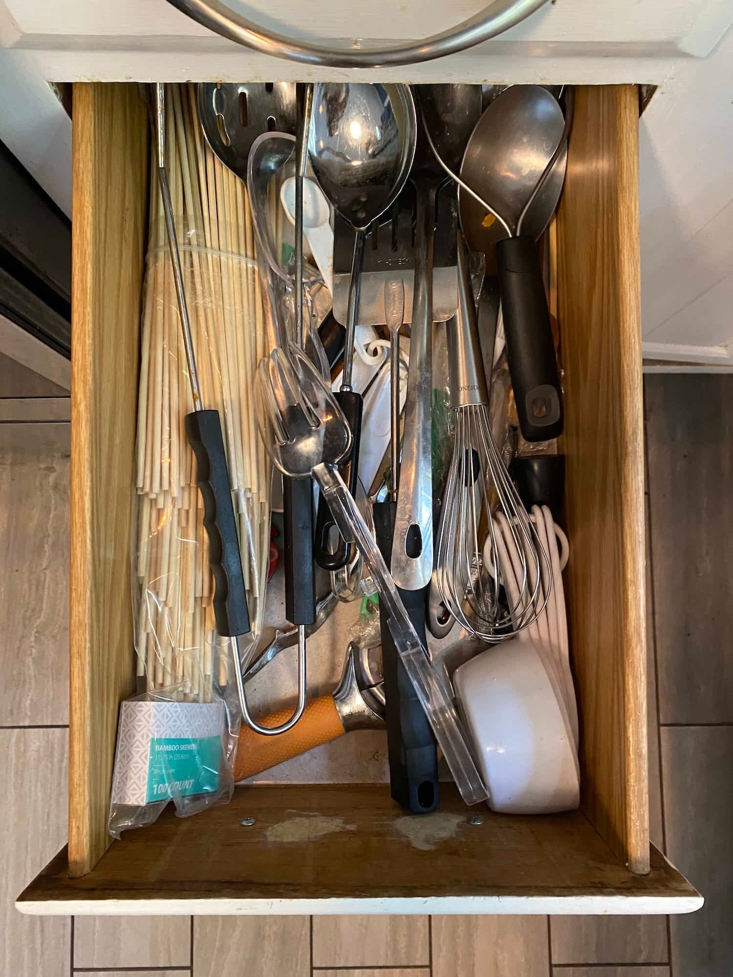 Utensils Drawer:  Before