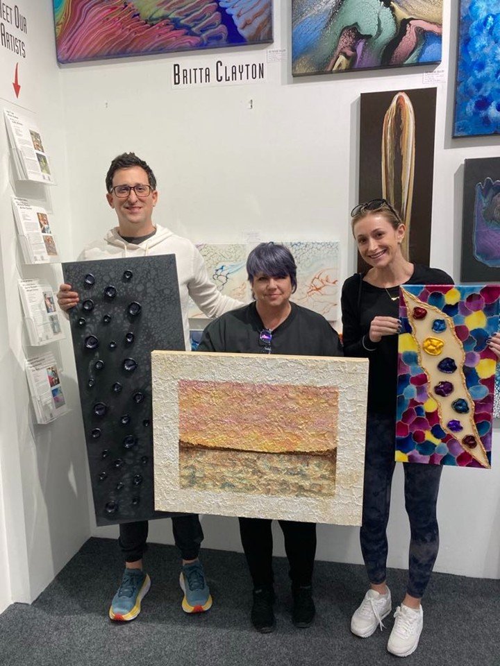 This wonderful couple bought three of my paintings!
