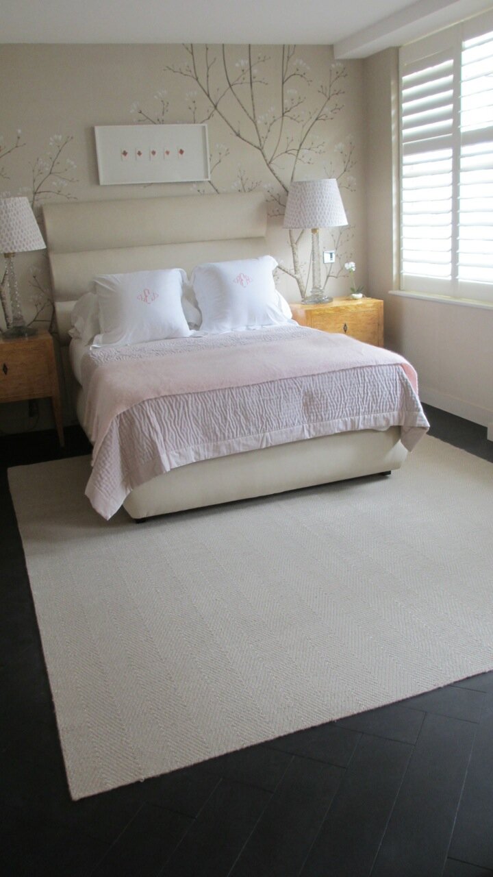 Piccadilly: Bespoke herringbone wool flat-weave rug