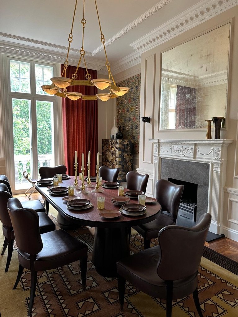Art Deco. Dining Room 120k Hand-knotted mohair.