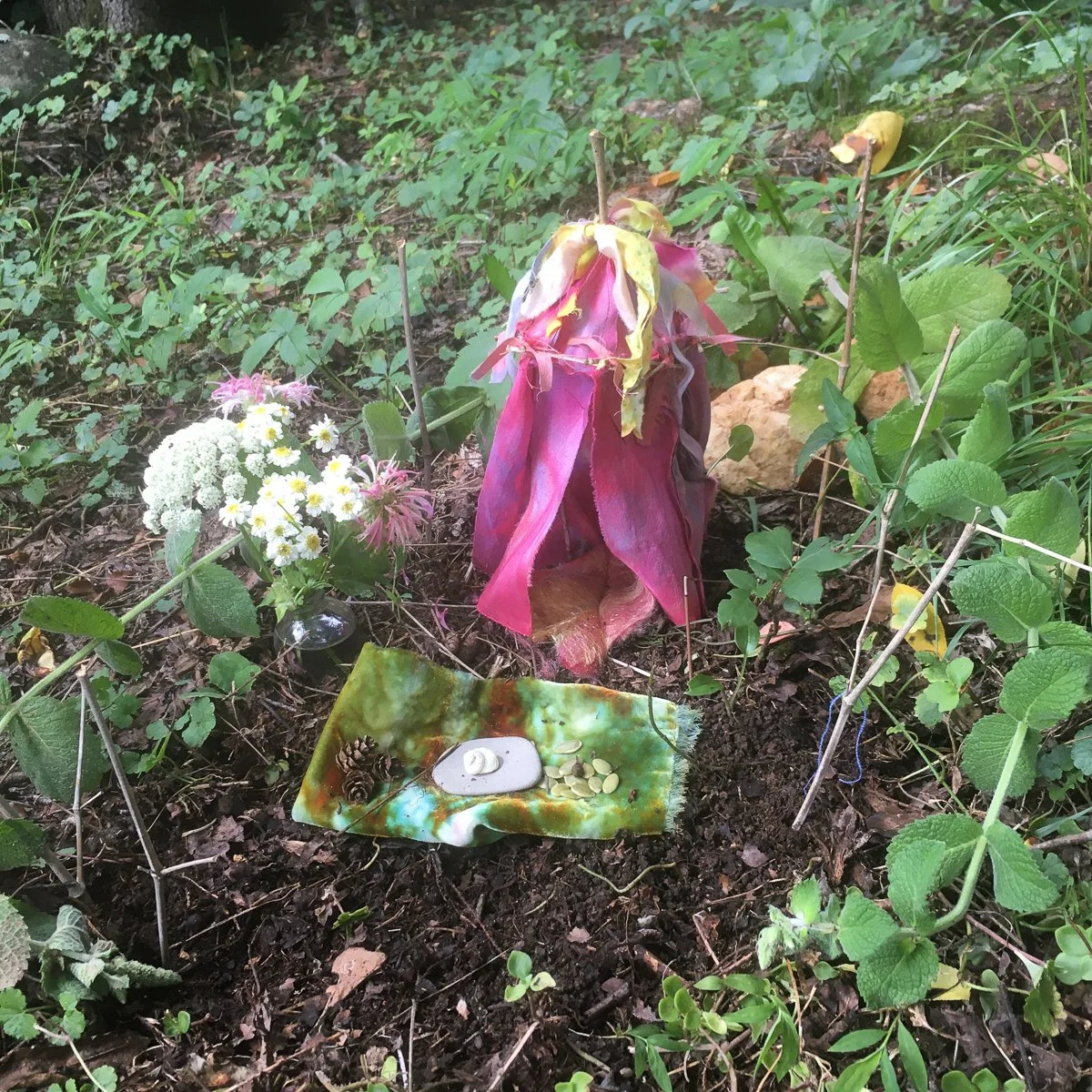 A fairy pavilion made of silk and twigs