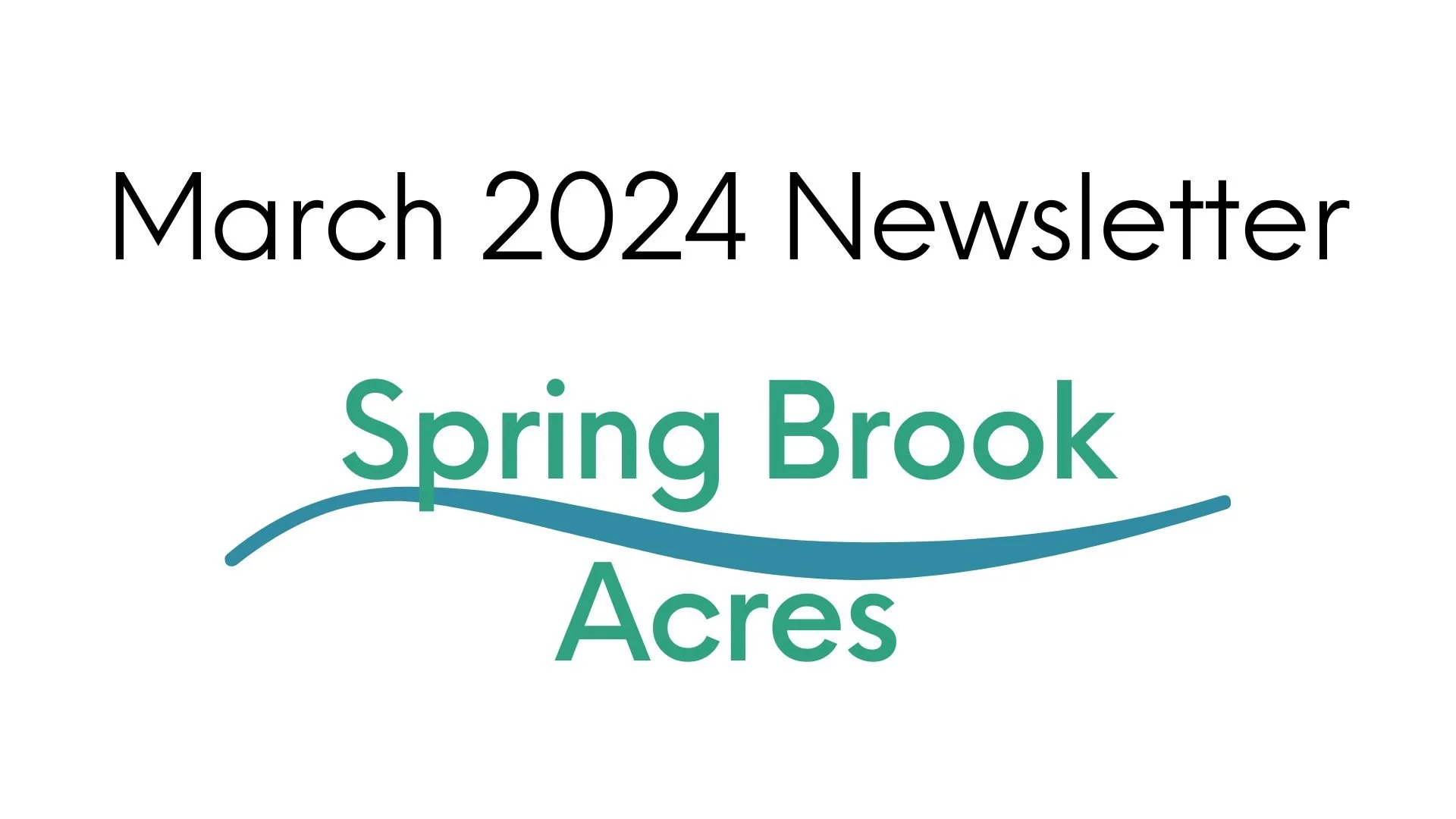 Spring Brook Newsletter — Springbrook Acres HOA