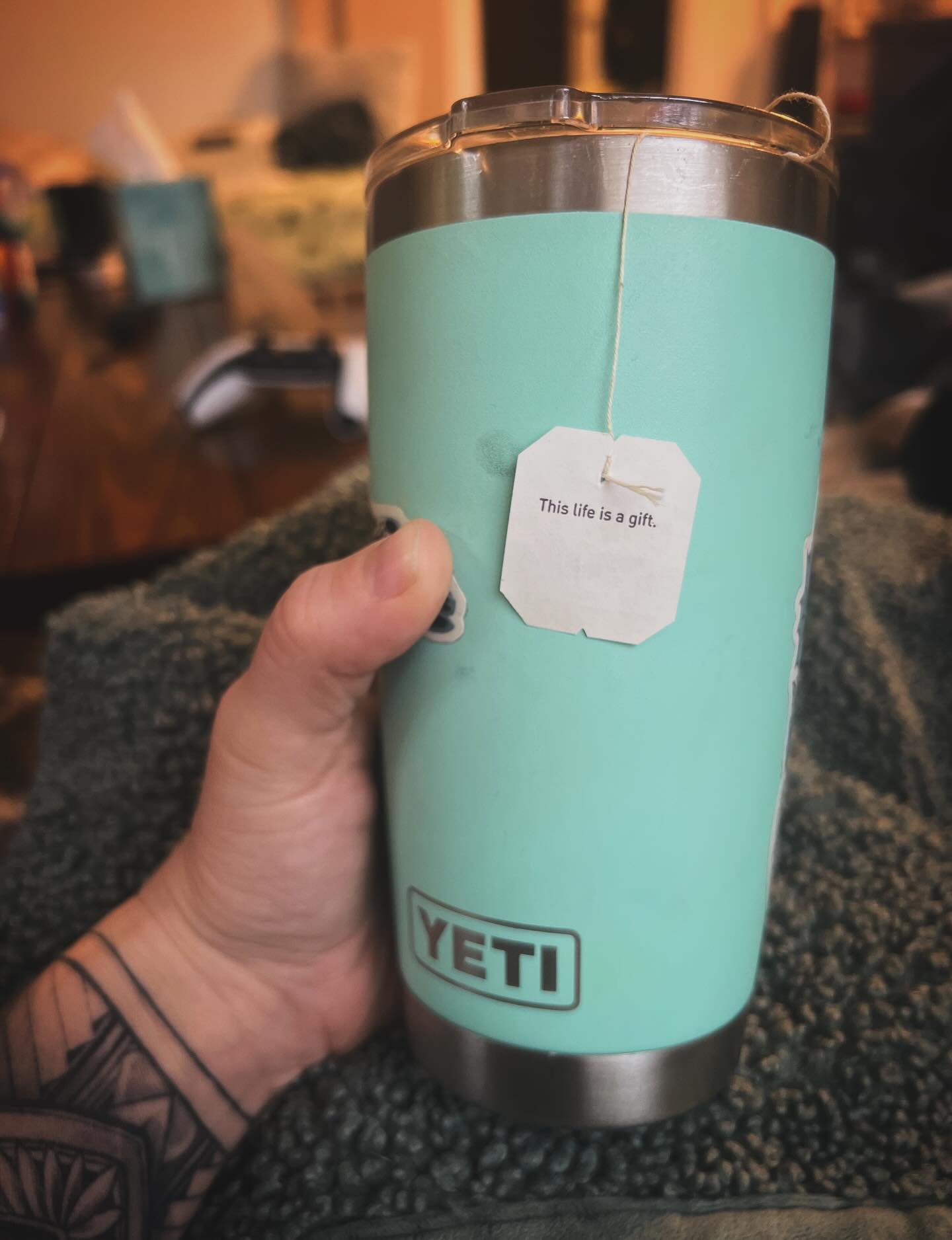 This morning I&rsquo;m sitting and doing bookwork with my favorite mug of tea, when I looked down and noticed my tea bag says &ldquo;this life is a gift.&rdquo;

It stopped me.

I didn&rsquo;t always feel that way. I tried to end my life in my early 