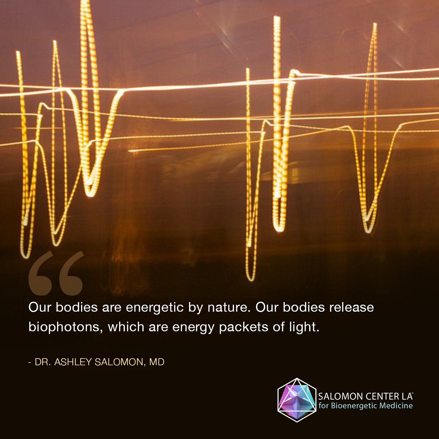 Our bodies release biophotons…