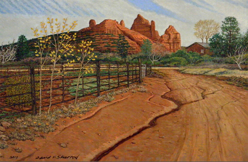 Looking North from My Garden / painting