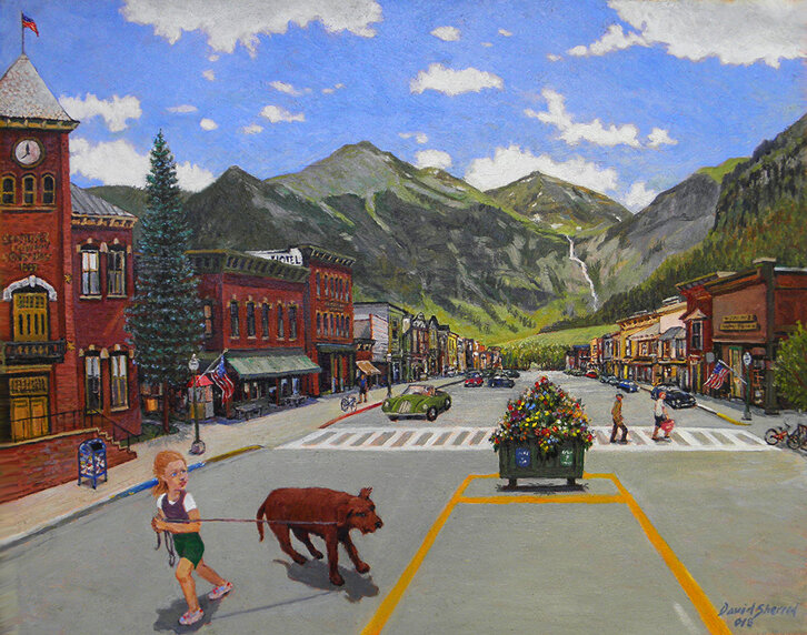 Down Town Telluride / Oil painting