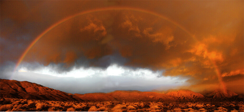 Rainbow over Barrego Springs / photograph