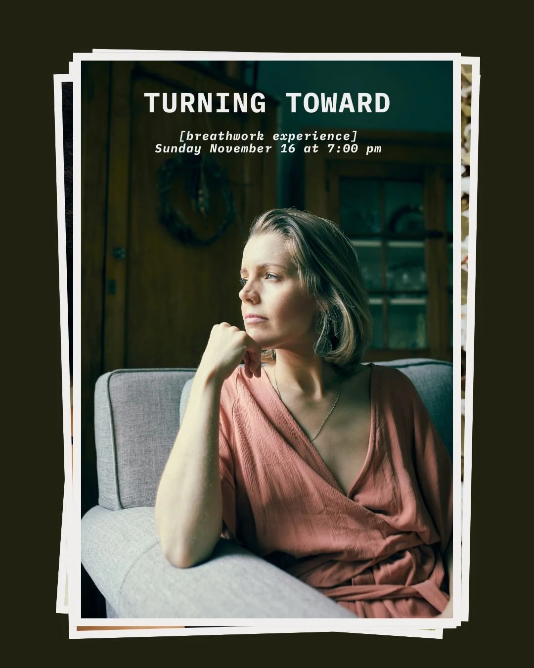 Turning toward: A Breathwork Experience⁠
⁠
What we resist persists. What we accept, transforms. What if we could practice and learn how to turn toward that which scares or overwhelms us instead of running away in avoidance and fear? In this 90-minute