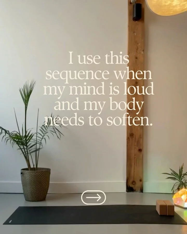 Some days my mind is busy before I even notice it&rsquo;s busy.

This is the little sequence I use when I need to soften the edges, come back into my breath, and remember that I actually live in a body - not just in my head.

Nothing fancy. Just fold