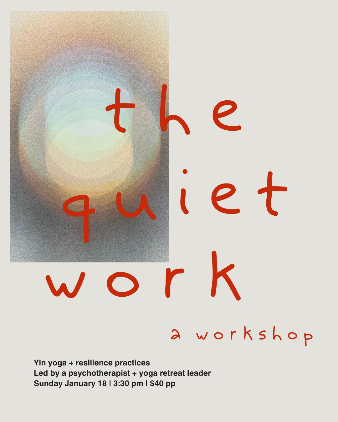 We talk about resilience like it&rsquo;s something you do.⁠
⁠
But real resilience is something you feel.⁠
⁠
The Quiet Work is a 90-minute yin + resilience practice designed to support regulation, awareness, and quiet strength&mdash;led by psychothera