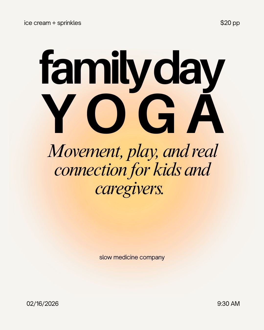 Family Day. One class. Bring your kid.⁠
⁠
We&rsquo;re hosting a Family Day yoga class with Appleseed Yoga &mdash; a chance for kids and caregivers to move, laugh, and share the mat together.⁠
⁠
No pressure. No perfect poses. Just shared movement and 