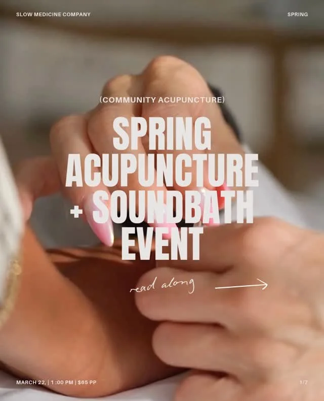 If your body still feels like winter, this is for you.⁠
⁠
Spring in TCM is about movement and flow.⁠
When it&rsquo;s blocked, you feel it as tension, irritability, or low energy.⁠
⁠
We&rsquo;re working with that directly:⁠
⁠
&bull; Community acupunct