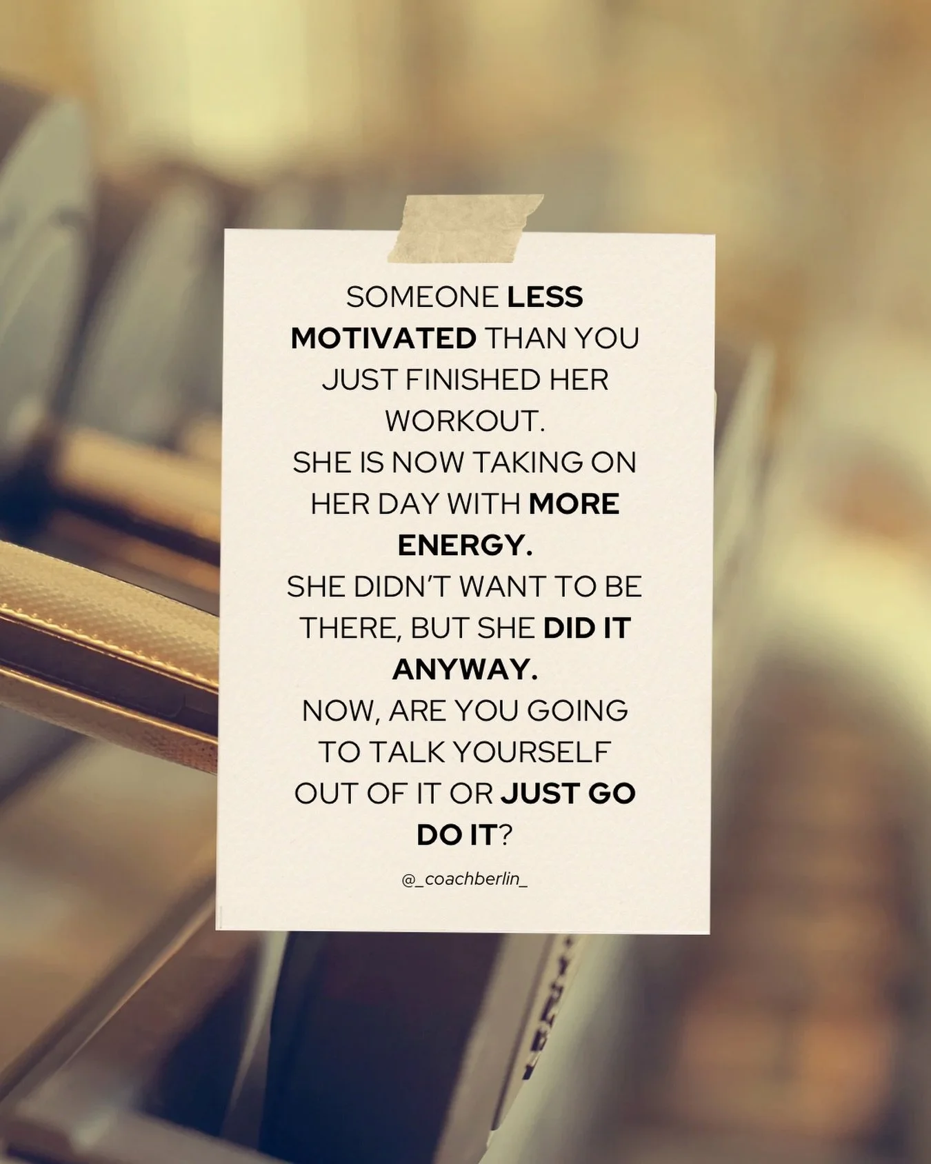It&rsquo;s not about Motivation.

It&rsquo;s about Habits and Discipline.

Motivation won&rsquo;t get you through the day&hellip;

👣 knowing your next steps will 

🕰️ having a routine ingrained in your day will

📈 understanding your goals and what