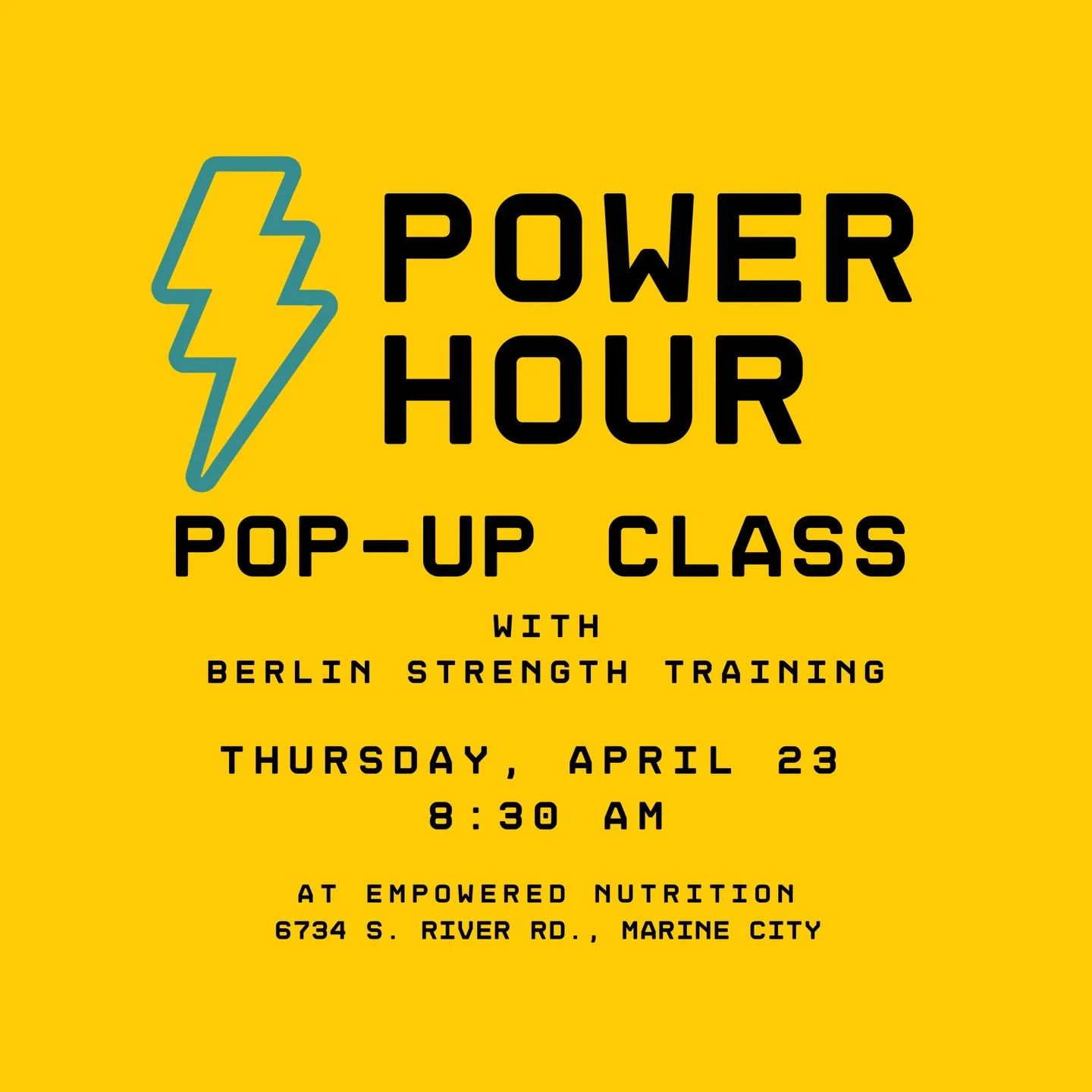 ⚡️ Start your day with some POWER ⚡️ 

Join me for a Power Hour where we&rsquo;ll move through a full-body workout; body weight and dumbbell only! 

💪🏼 Build Muscle
☀️ Tone up
🔥 Increase metabolic burn 

And the best part? I&rsquo;ll be doing it r