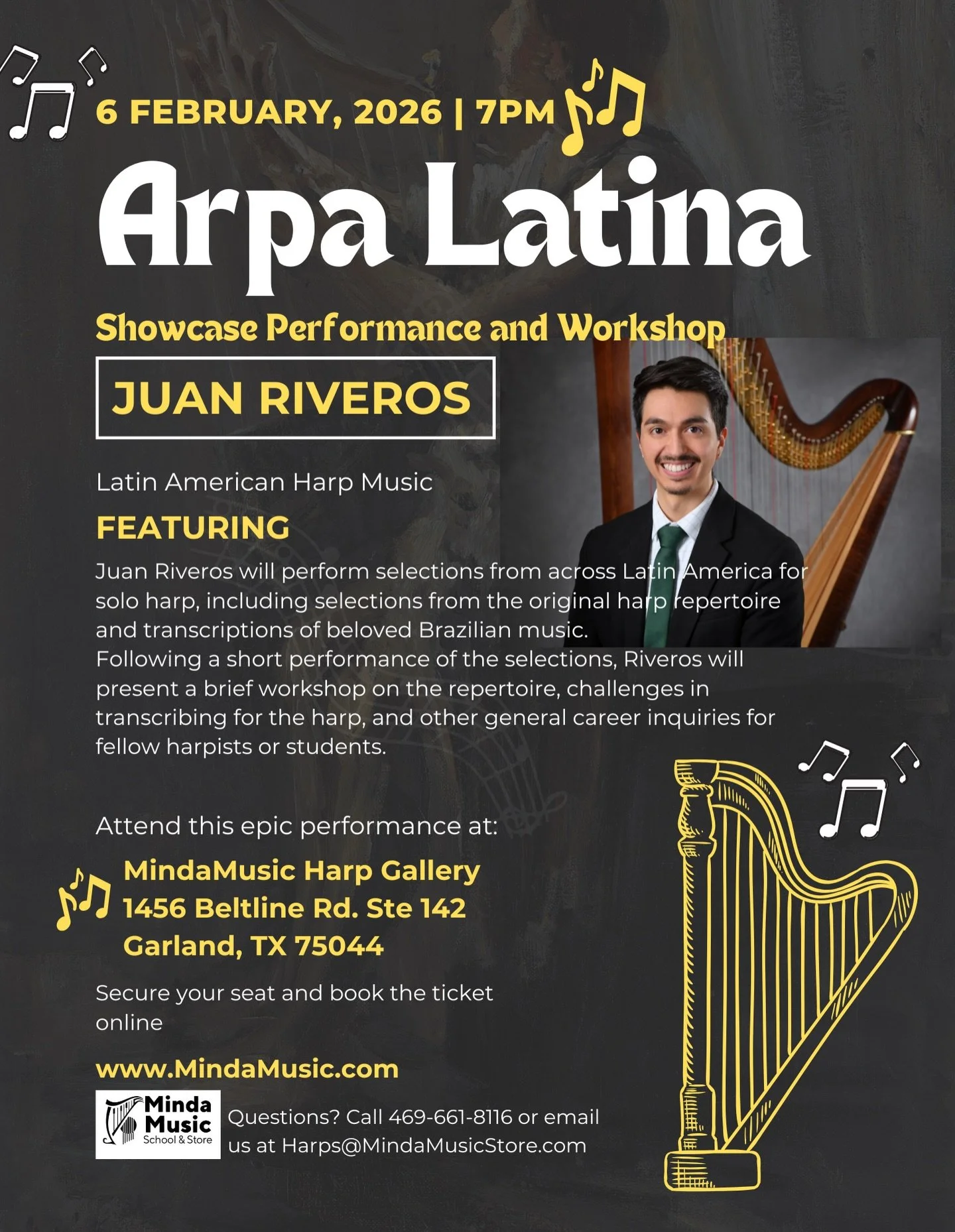 Looking forward to these upcoming events in Dallas, TX (my hometown!), presenting performances and workshops with long-time collaborators and friends!
Feb. 6 &ndash; Performance and Workshop with @mindamusic1 
Feb. 8 &ndash; Duo Recital with @dannyjo