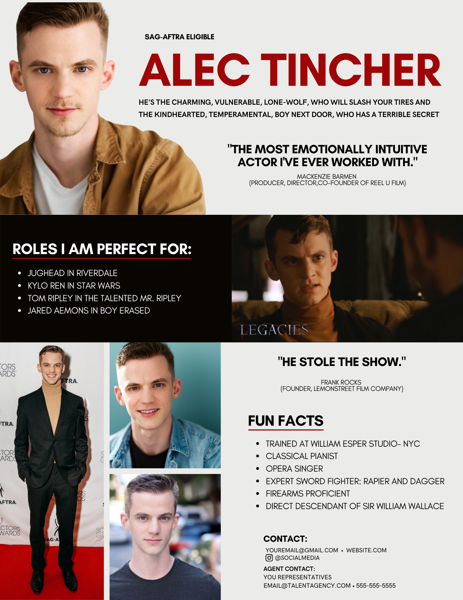 Actor One Sheet 60 Photos - Moonagedaydream.film