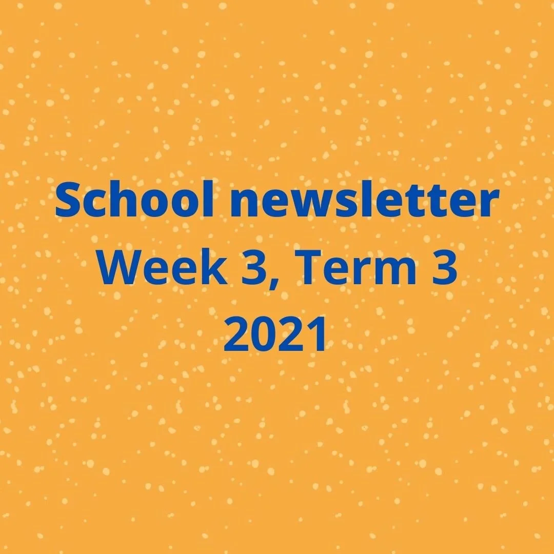 School Newsletter: Week 3 , Term 3 2021