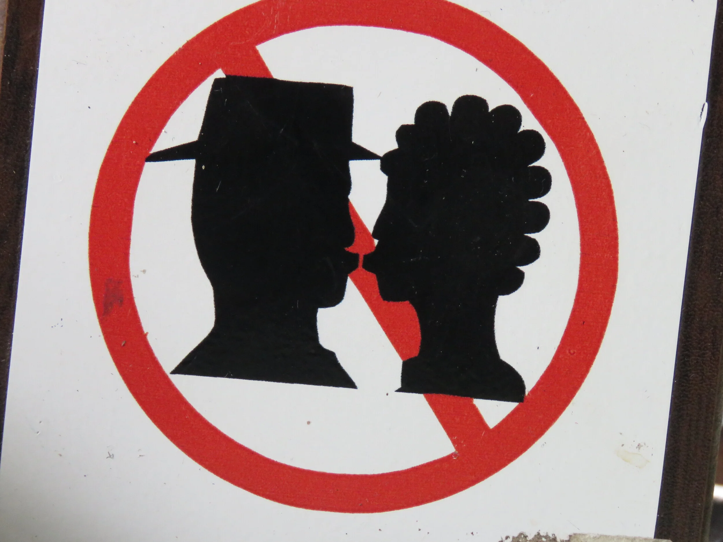 No kissing in public!