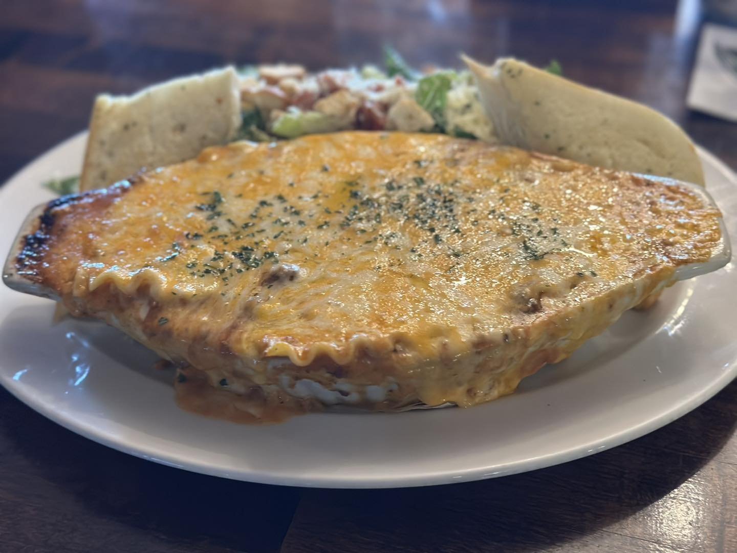Combat the chill with our Epic Baked Lasagna for Lunch!  Served with Caesar salad, garlic toast and a Beverage for $26

Available 11-2 pm or while supplies lasts.