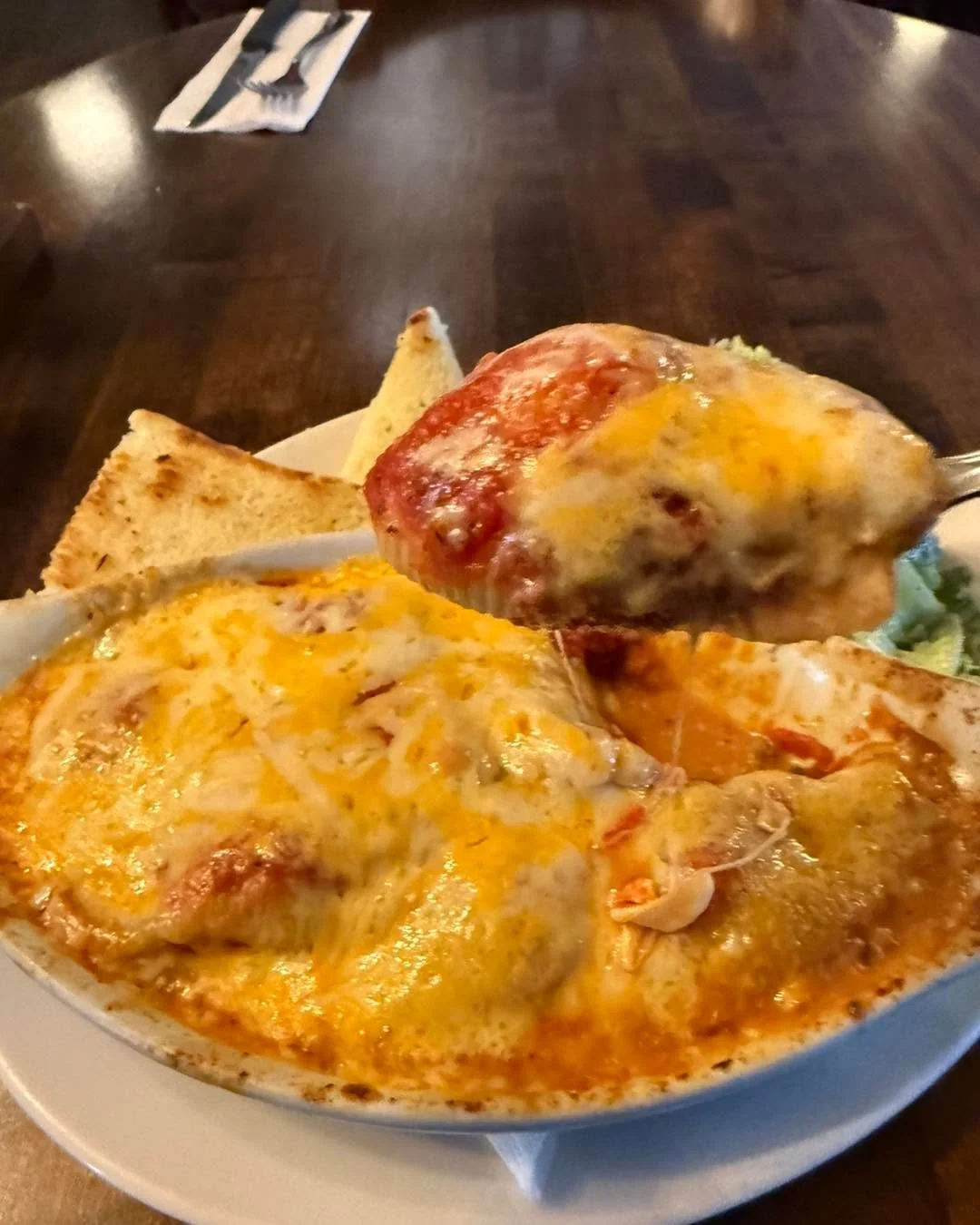 Mexican burger stuffed pasta shells. Loaded with baked Cheeses.  Caesar salad a Garlic Toast! 

You don&rsquo;t want to miss this feature! 

Available 11-2 pm or while supplies lasts.