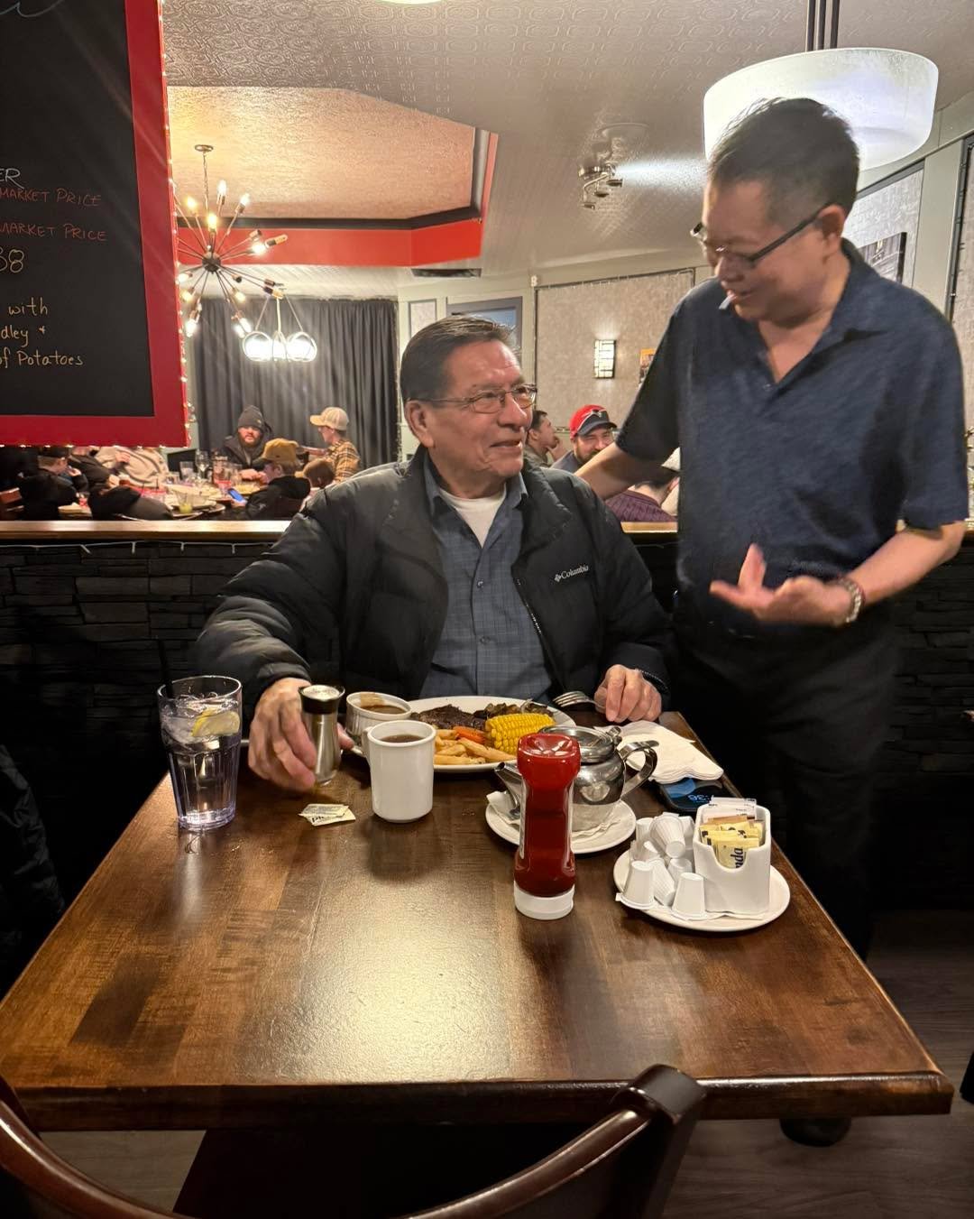 Meeting new friends from Whati and the North.