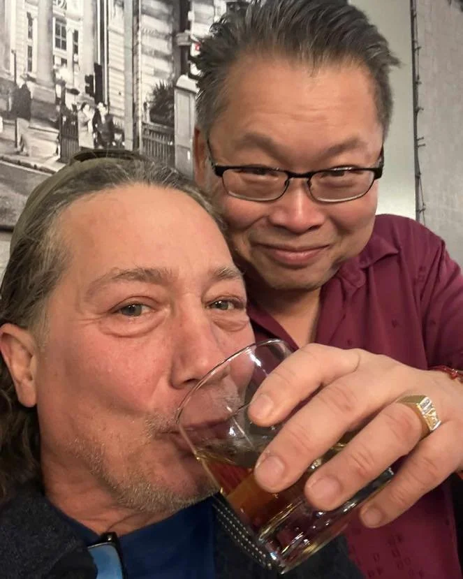 When your arms are tired.  Ed helps feed you our apple juice. :)