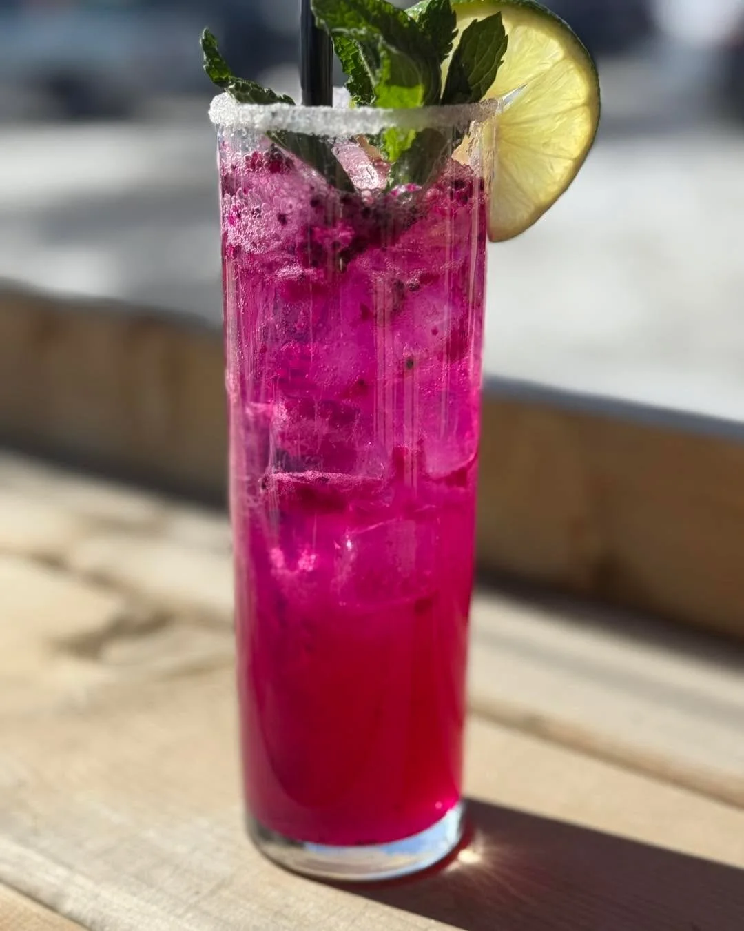 Ed is so Proud of this pretty cocktail he concocted today! 

Coyotes Mango Dragonfruit Smash! 

With your choice of spirit.  Gin, Vodka and Rum are his recommendations. 

Although Tequila sounds interesting as well.