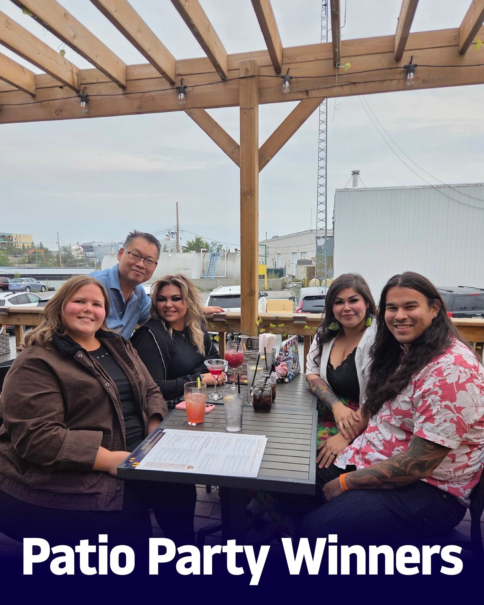 Congrats to Marissa for winning a patio party for her and her friends !! Enjoy the food and drinks on our patio !