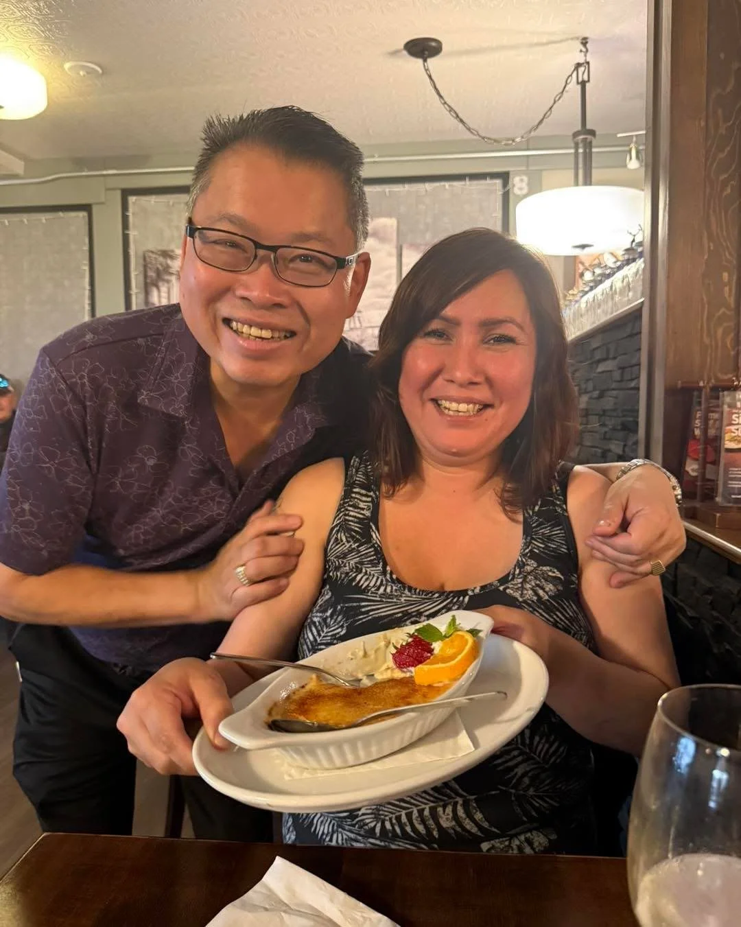 Enjoying her First cr&egrave;me br&ucirc;l&eacute;e Ever!!!!