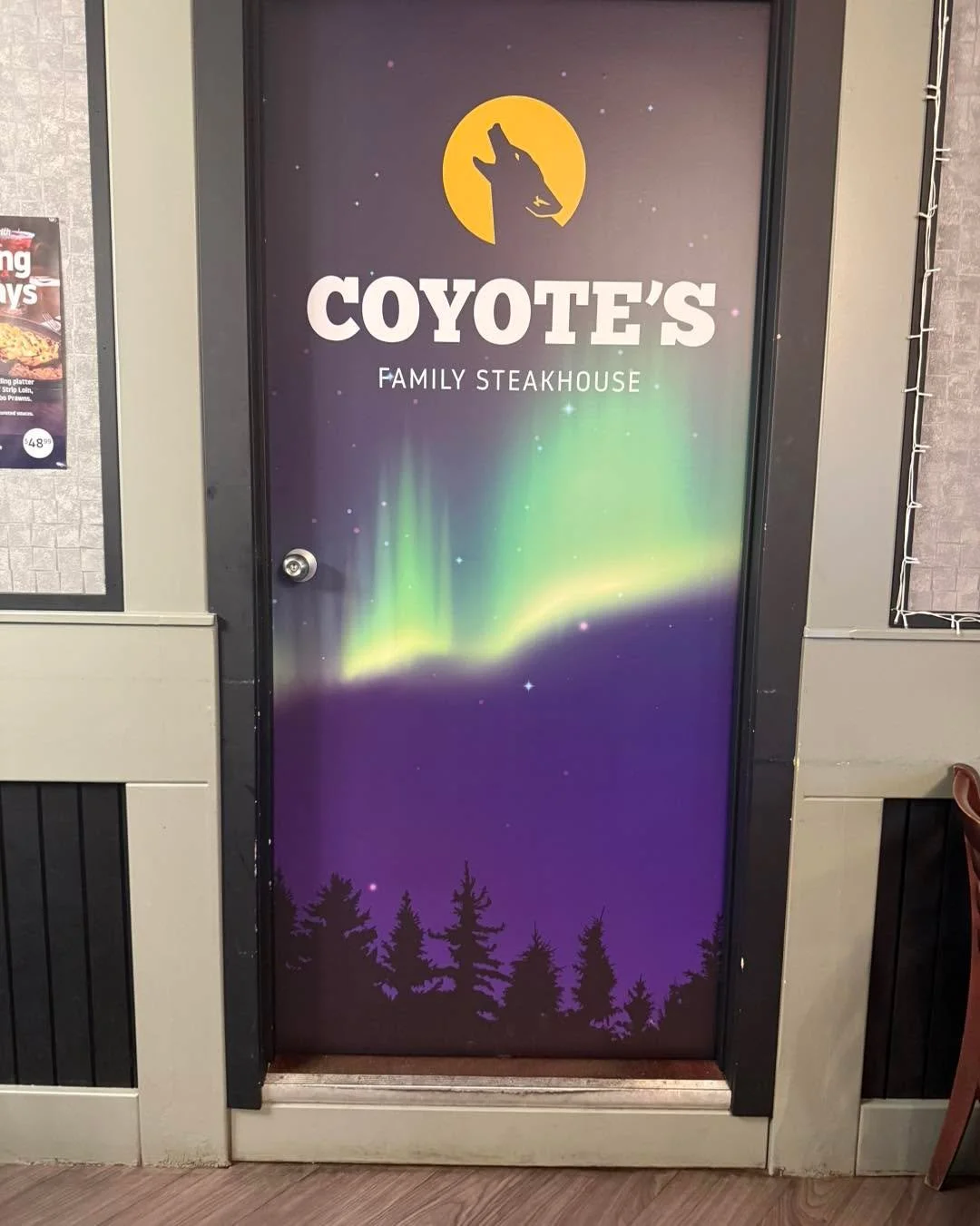 Loving our Backdrop For photos taken inside!  Stay tuned to see what a local artist is doing for our outside!!!