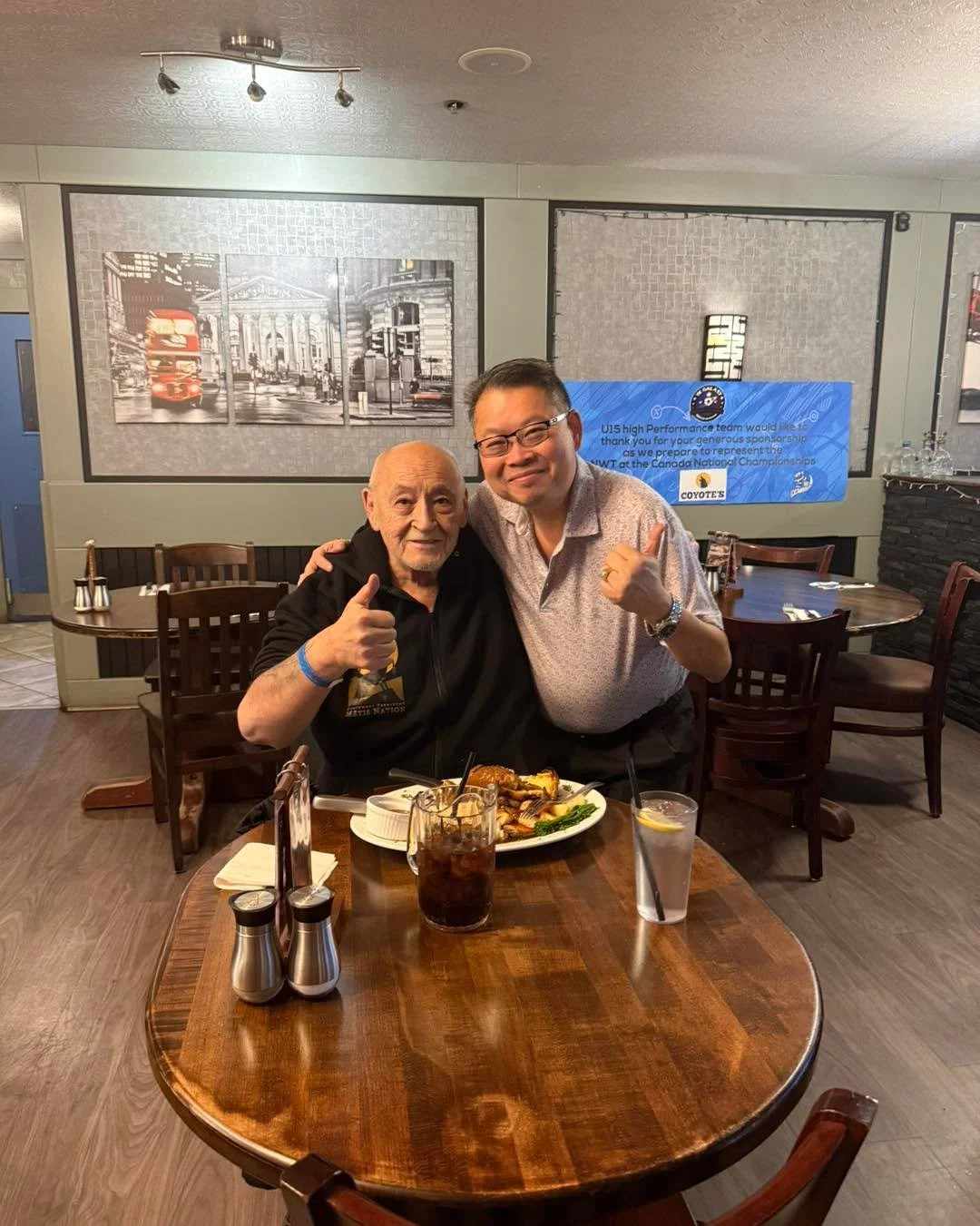 My buddy Gabe Burke came to visit me and devoured a 14 oz Prime Rib!!!!