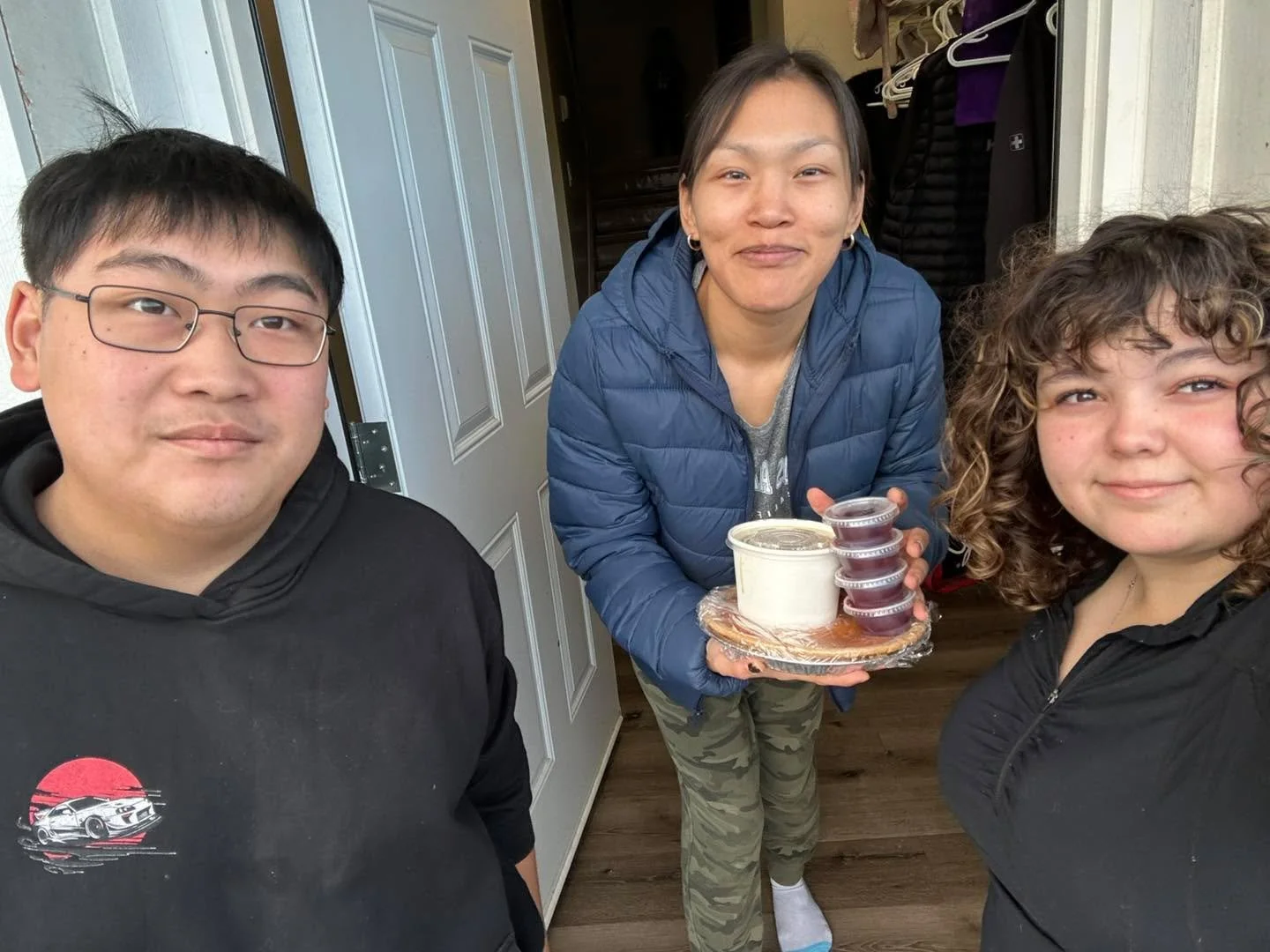 Teaching my son and his girlfriend about the responsibilities of business in the North. 

Help bring joys and smiles to whoever we can if we can.  We are the North and we support our neighbours. 

Never too late or too early to learn about selflessne