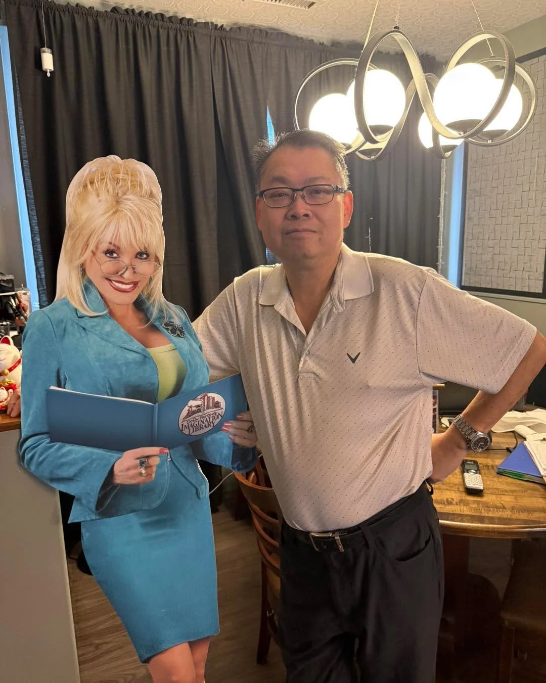 People have been asking me about Dolly here.  On Sept 25th was a special day for donations to her literacy campaign.  I have carried forward her program and continue to donate until the end of October. 

Proceeds from every one of my bruleed Banana s