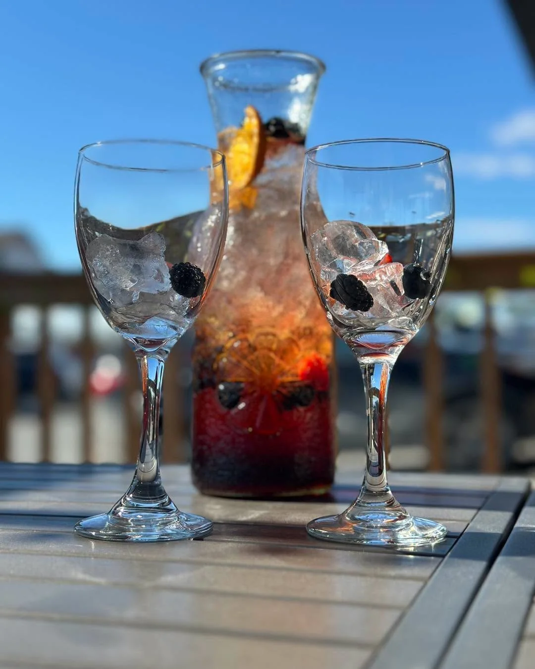 Frosty Sangria on the Patio