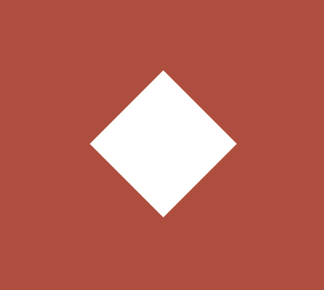 Infinite diamond brandmark in their signature warm orange/ red color