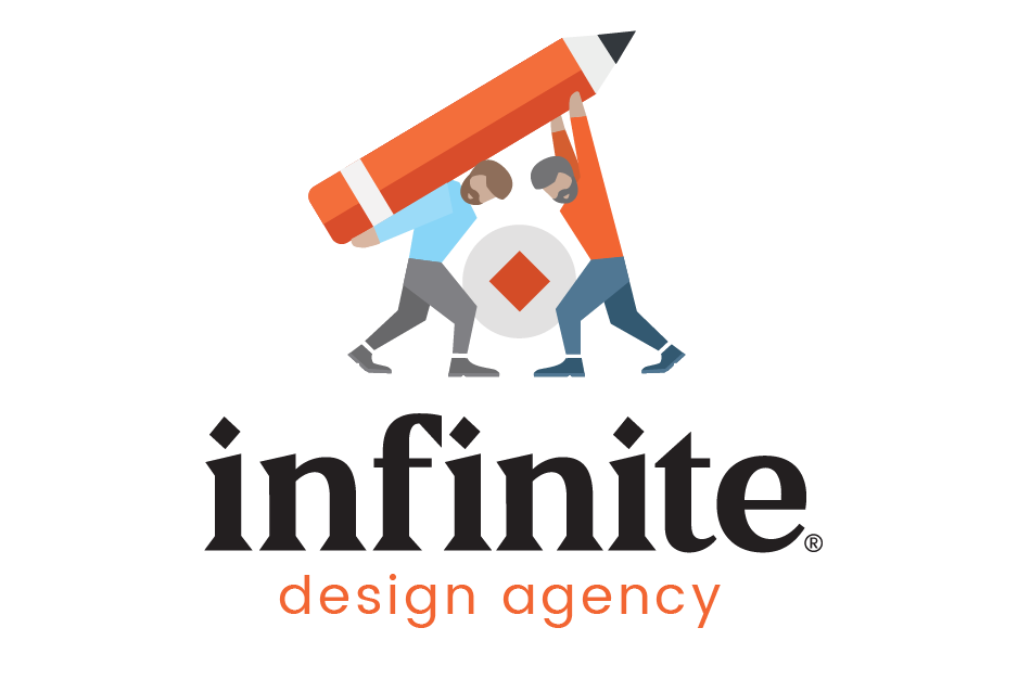 Infinite® Paper People hard at work, carrying the creativity pencil