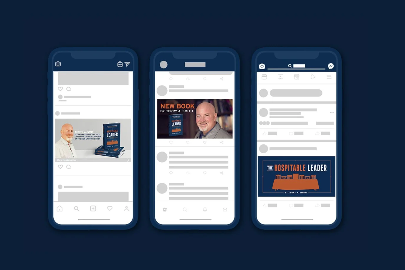 Book Campaign assets, collateral, event, and cover design created for author in collaboration with publishing house.