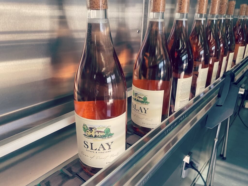 Bottling our new SLAY ROSE today 🍷 &hellip; Straight from @slayestateandvineyard  #SummerReady #ros&eacute;