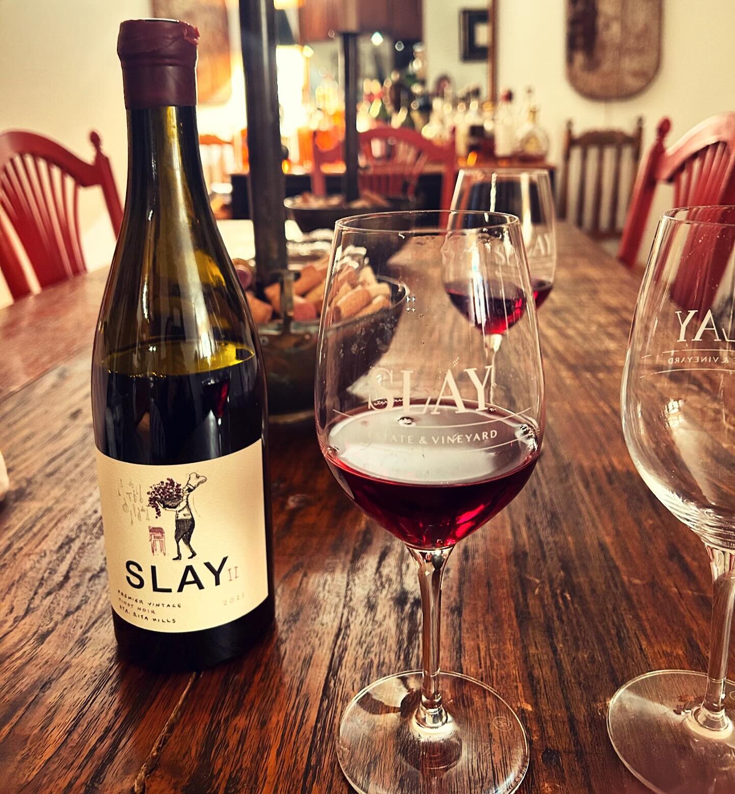 Cheers to Friday with our SLAY II Pinot Noir, the perfect companion for unwinding and embracing the weekend vibe. #Friday🍷✨ #SLAY #PinotNoir