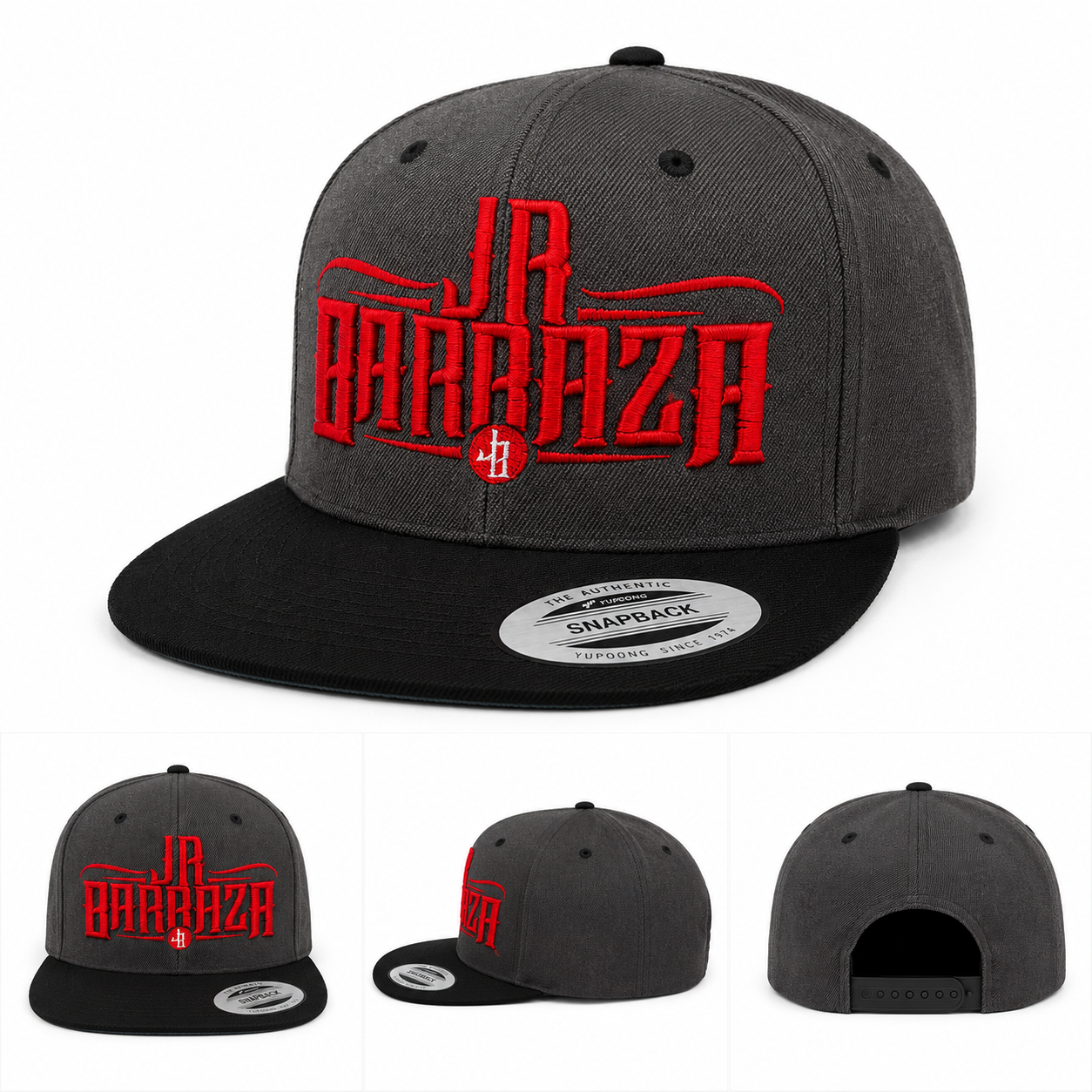 JR Barraza Cap (Charcoal , Red & Black)