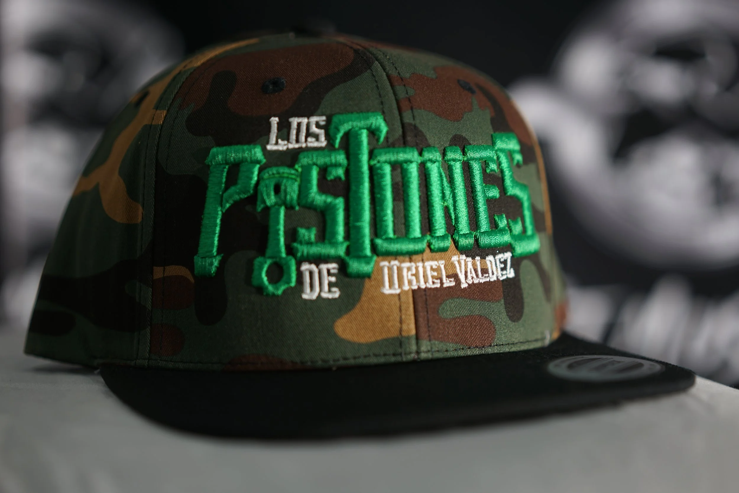 Los Pistones De Uriel Valdez Cap (Green, Black & Dark Military)