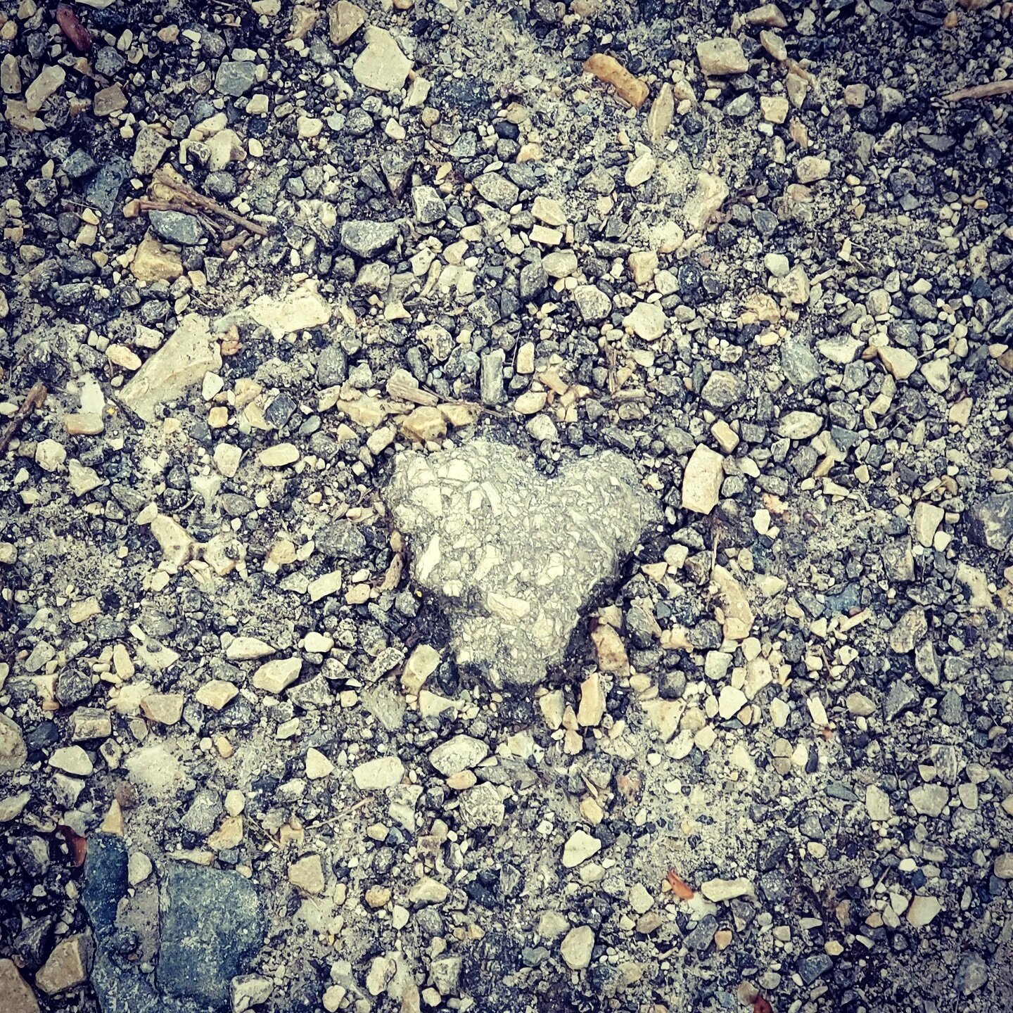 This is what is left of the wear and tear of the road..#heartoftheday #lorettashearts #sharingheart #loveisallaround #findingalittlelove #keepyourheartopen #followyourheart #findingalittlelovealongtheway #randomhearts #wheresthelove #heresthelove #wh