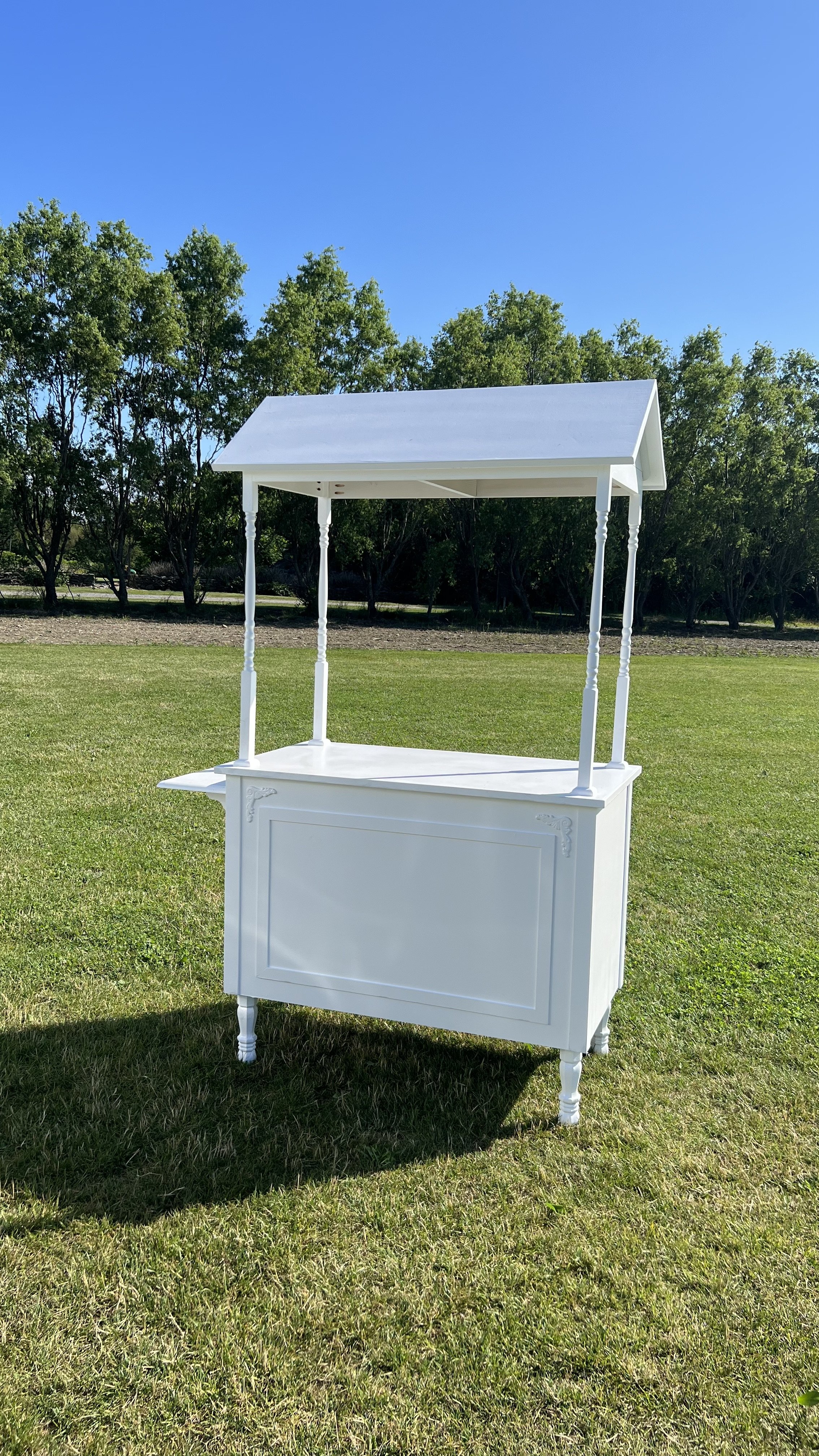 White Bar Cart